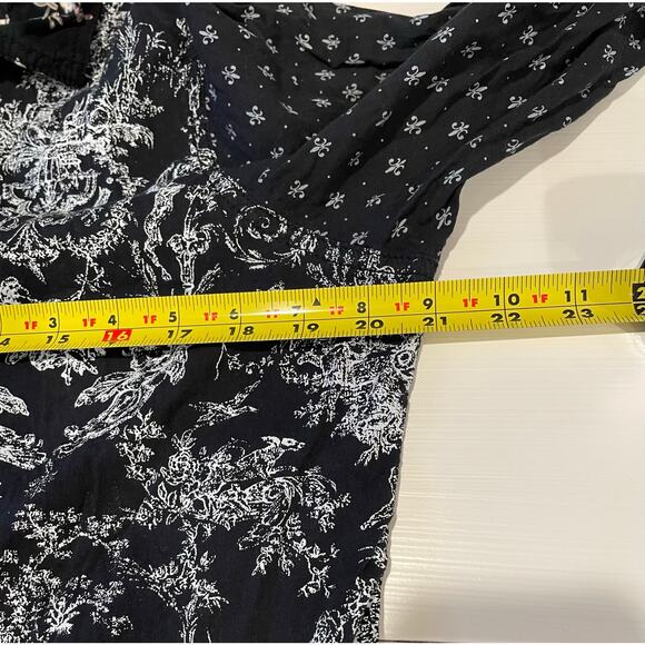 Cino Crinkle Button Up Blouse Long Sleeves Cotton Roll Tabs Sz L Shabby Chic - Picture 15 of 16